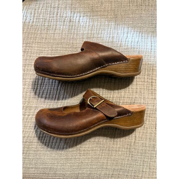 Dansko Martina Clogs in Antique Brown Oiled Leather Women’s Size 9 - Picture 4 of 4